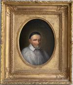ECOLE FRANCAISE du XIXème
Portrait d'homme 
Huile sur toile à vue...