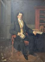 ECOLE FRANCAISE début XIXème
Portrait d'un raffineur nantais recevant un pli...