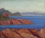 Marcel Victor D'ETERNOD (1891-1971)
Paysage aux rochers devant les montagnes enneigées
Huile...