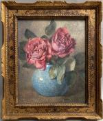 MARIEL (XXème)
Bouquet de roses dans un vase
Aquarelle signée en bas...