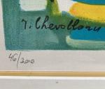 Jean CHEVOLLEAU (1924-1996)
Composition
Lithographie signée dans la planche et justifiée "46/200"...