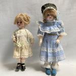 Deux poupées allemandes tête porcelaine, "1902 4/0" (40cm) et SH...