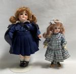 Deux poupée une limoges (23cm) , et une poupée tête...