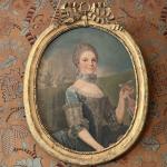dans le grand salon, ECOLE FRANCAISE du XIXème
Portrait de dame
Huile...