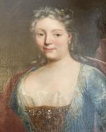 dans le grand salon, ECOLE FRANCAISE du XVIIIème
Portrait de dame
Huile...