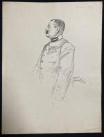 Maurice FEUILLET (1873-1968)
Affaire Dreyfus, le colonel Henry
Dessin signé et daté...