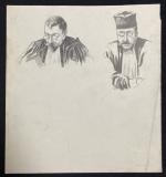Maurice FEUILLET (1873-1968)
Affaire Dreyfus, portrait d'audience
Dessin
26 x 24 cm (pliure,...