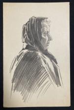 Maurice FEUILLET (1873-1968)
Affaire Dreyfus, portrait d'audience
Dessin
31.5 x 20 cm (petites...