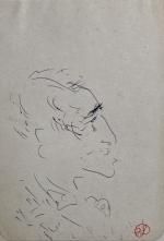 Jean LAUNOIS (1898-1942)
Etude d'homme
Encre avec cachet du monogramme en bas...