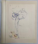 Jean LAUNOIS (1898-1942)
Homme étendu
Encre avec traces d'aquarelle, signée et monogrammée...