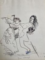 Jean LAUNOIS (1898-1942)
Personnages dansant
Encre signée en bas au centre
25.5 x...