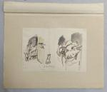 Jean LAUNOIS (1898-1942)
Etudes
Aquarelle signée et monogrammée 
14 x 21 cm...