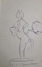 Jean LAUNOIS (1898-1942)
Femme à sa toilette
Encre signée en bas à...