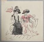 Jean LAUNOIS (1898-1942)
Les deux femmes
Estampe monogrammée
14.5 x 15.5 cm (petite...