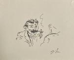 Jean LAUNOIS (1898-1942)
Le fumeur
Estampe monogrammée
10.5 x 13 cm