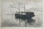 René PINARD (1883-1938)
Vieille barcasse en rade d'Alger, 1922. 
Gravure signée,...