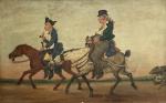 d'après Carle VERNET (1758-1836)
Personnages à cheval
Huile sur toile
27 x 42...