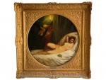 Jean-Léon GEROME (1824-1904)
L'épouse du roi Candaule
Toile circulaire
Largeur : 54,5 cm
signé...
