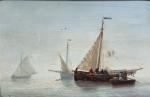 attribué à Henriette GUDIN (1825-1876)
Marine
Huile sur panneau
17 x 26 cm