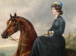 ECOLE FRANCAISE du XIXème
Jeune femme en amazone sur un cheval
Huile...