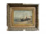 André GIROUX (1801-1879)
Barques de retour de pêche en Méditerranée
Huile sur...