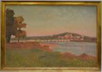 Abel LAUVRAY (1870-1850)
Château et pont de Chaumont
Huile sur toile signée...