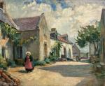 Albert FERNAND-RENAULT (1887-c.1939)
Paysage aux bretonnes
Huile sur toile signée en bas...