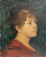 René Xavier François PRINET (1861-1946)
Portrait de dame, 1885. 
Huile sur...