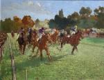 Louis-Ferdinand MALESPINA (1874-1940)
La course de chevaux
Huile sur isorel signée en...