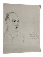 Max JACOB (1876-1944)
Portrait d'homme, 1935. 
Dessin signé, situé Lausanne, daté...