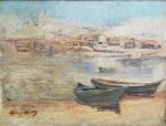 Alphonse MOUTTE (1840-1913)
Bord de côte en Méditerranée
Huile sur toile signée...