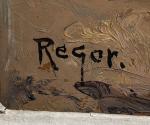REGOR (XXème)
Paysage méditerranéen
Huile sur isorel signée en bas à gauche
56...