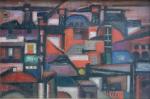 Marcel MILES (XXème)
Brest vision cubiste
Huie sur carton toilée signée en...