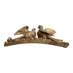 FRONTON en bois doré représentant deux colombes
30.5 x 65.5 cm