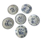 CHINE
Six assiettes rondes en porcelaine à décor bleu blanc
XVIIIème
D.: 22.5...