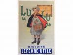 Biscuits Lefèvre-Utile  : "Biscuit LU LU" : Affiche lithographiée...
