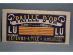 Biscuits Lefèvre-Utile  : "Paille d'Or" : Affiche lithographiée