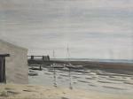 Paul NASSIVET (1904-1977)
Ile d'Yeu, bateaux derrière la jetée de Port...