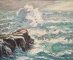 Pierre Philippe BERTRAND (1884-1975)
Vagues sur les rochers
Huile sur toile signée...