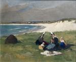 Raymond WINTZ (1884-1956)
Bigoudènes devant la baie
Huile sur toile signée en...