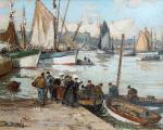 André DEMOLY (1889-1961)
Concarneau, retour de pêche
Huile sur toile signée en...