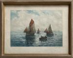 Alphonse LAFITTE (1863-?)
Barques de pêche
Estampe signée en bas à droite
45.5...