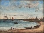 Charles LEDUC (1831-1911)
Les Sables d'Olonne, l'entrée du port
Huile sur panneau...