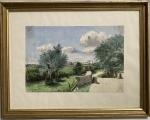 Adrien FINOT (1838-1908)
Paysage
Aquarelle
19 x 28.5 cm (piqûres)