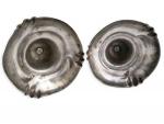 Paire de FLAMBEAUX en bronze argenté
XIXème
H.: 25 cm (petites usures...