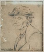 Charles MILCENDEAU (1872-1919)
Portrait d'homme
Dessin signé et dédicacé à Alain Jammes...