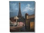 Jules LE RAY (1875-1938)
Paris, le métro et la tour Eiffel
Huile...