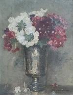 Edgard MAXENCE (1871-1954)
Bouquet de fleurs dans une timbale
Huile sur carton...