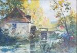 William Adolphe LAMBRECHT (1876-1940)
Paysage au ruisseau
Huile signée en bas à...