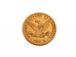 Une PIECE or 10 dollars Liberty 1880
Vendu sur désignation, lot...